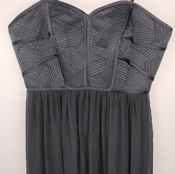 NWT Max & Cleo Strapless Corset Top Fit & Flare Dress in Black Sz. 4 - Picture 3 of 15